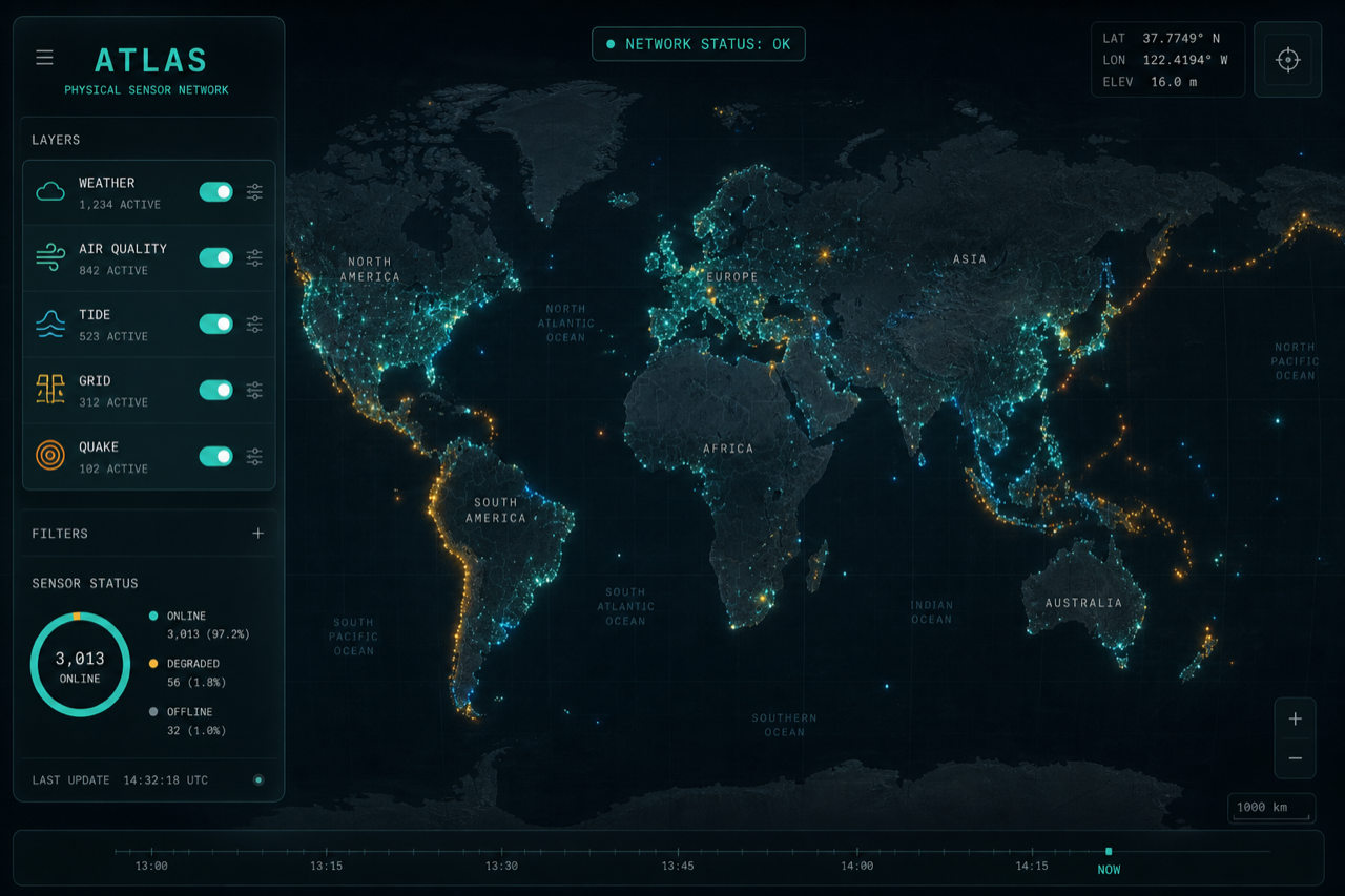 ATLAS full map with layers and live pins